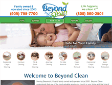 Tablet Screenshot of beyondcleanservices.com